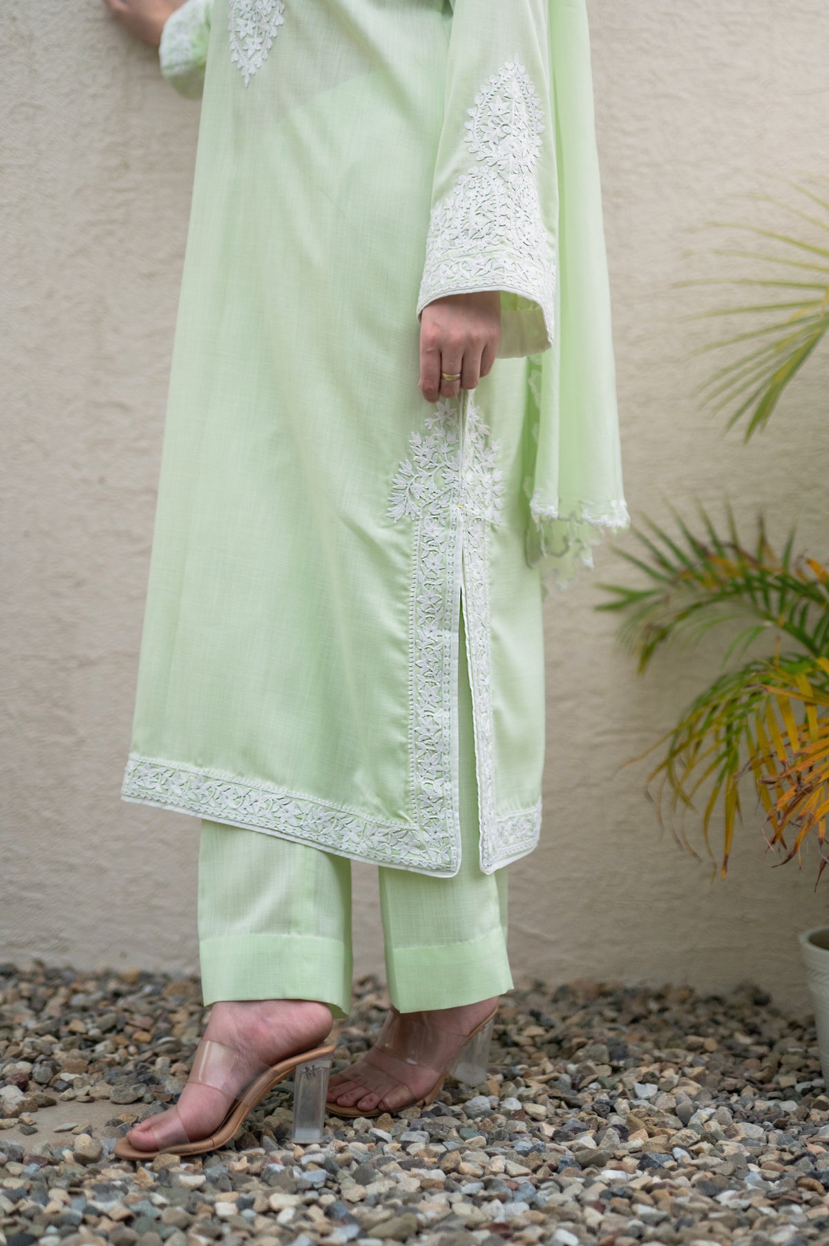 Mint Green Cotton Suit