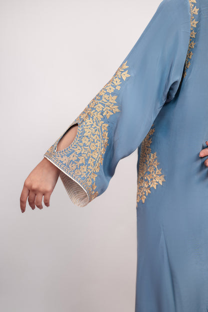 Neel-e-Shaam |  Iceberg Blue Embroidered Pheran Set