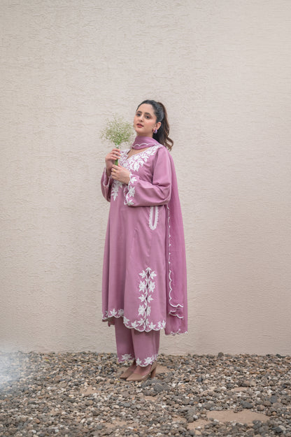 Mauve Pink Cotton Suit