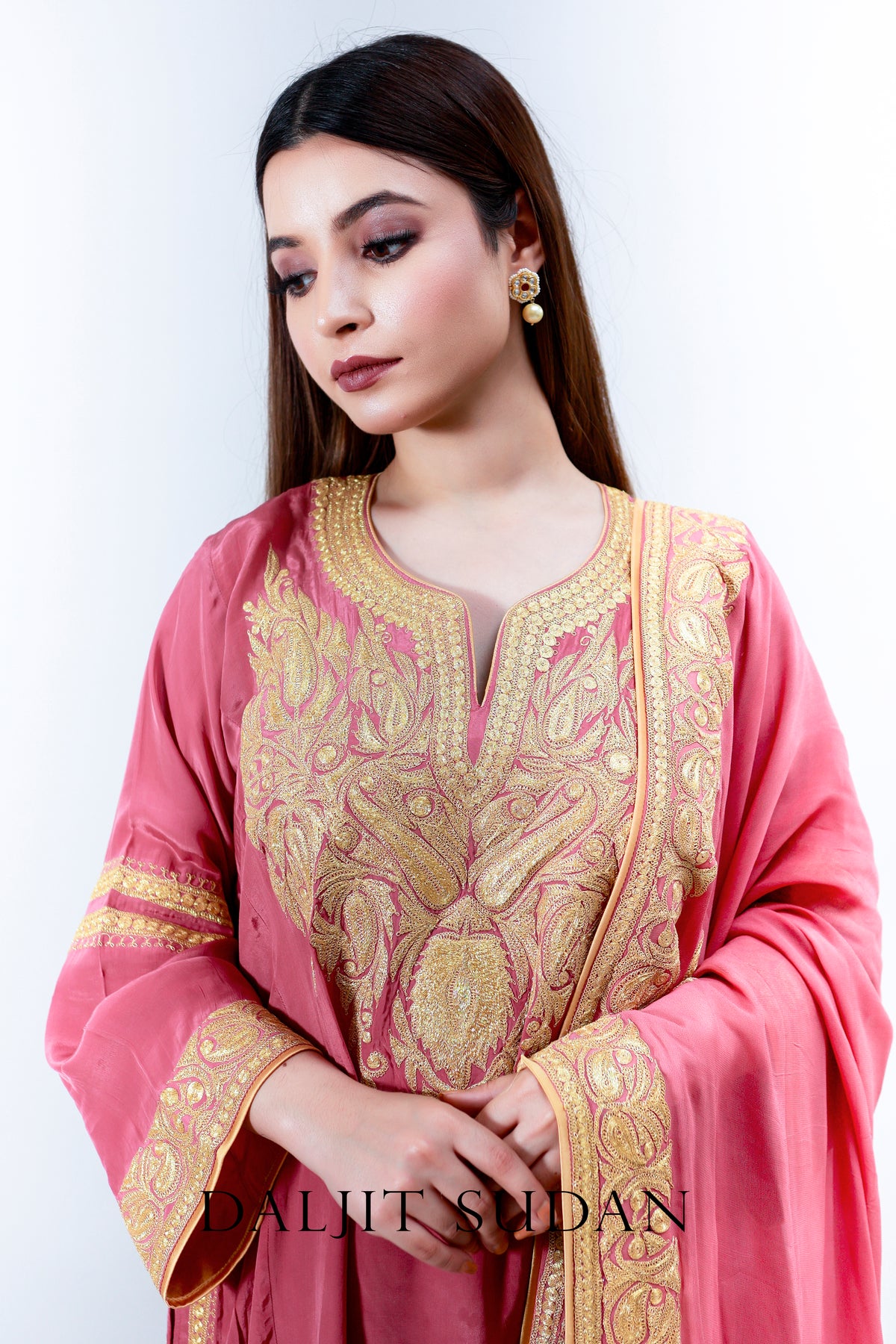 Peony Pink Tilla Crepe Suit